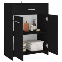 Thumbnail for Badezimmerschrank Schwarz 60x33x80 cm Holzwerkstoff