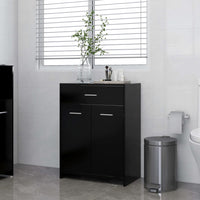 Thumbnail for Badezimmerschrank Schwarz 60x33x80 cm Holzwerkstoff