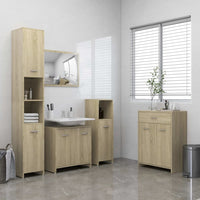 Thumbnail for Badezimmerschrank Sonoma-Eiche 60x33x80 cm Spanplatte
