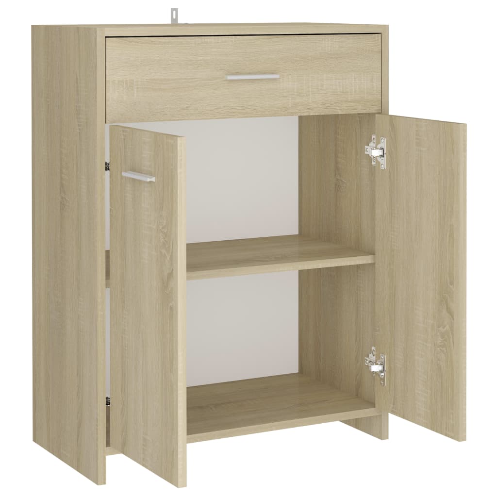 Badezimmerschrank Sonoma-Eiche 60x33x80 cm Spanplatte