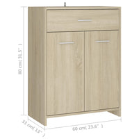Thumbnail for Badezimmerschrank Sonoma-Eiche 60x33x80 cm Spanplatte
