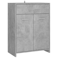 Thumbnail for Badezimmerschrank Betongrau 60x33x80 cm Holzwerkstoff