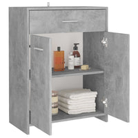 Thumbnail for Badezimmerschrank Betongrau 60x33x80 cm Holzwerkstoff