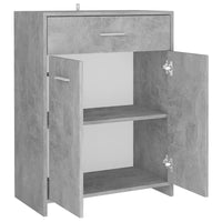 Thumbnail for Badezimmerschrank Betongrau 60x33x80 cm Holzwerkstoff