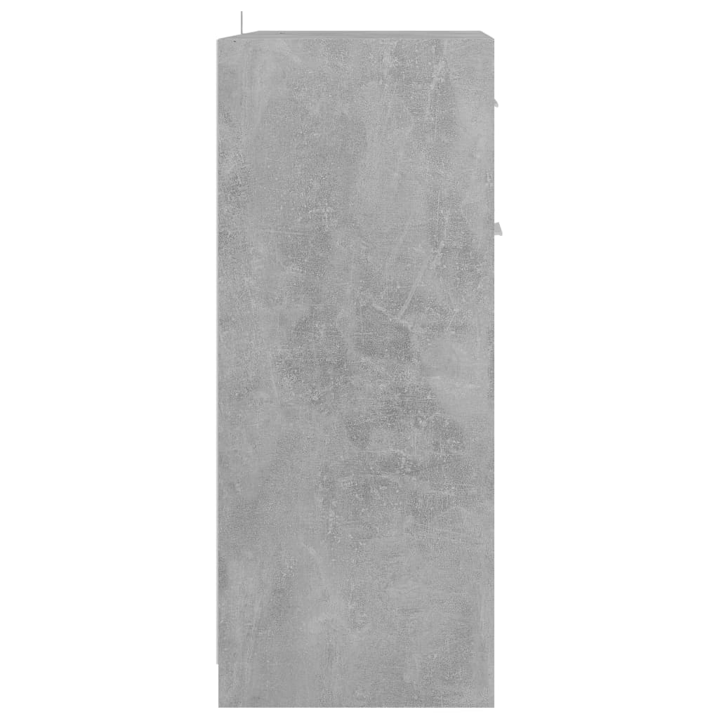 Badezimmerschrank Betongrau 60x33x80 cm Holzwerkstoff