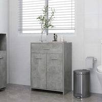 Thumbnail for Badezimmerschrank Betongrau 60x33x80 cm Holzwerkstoff
