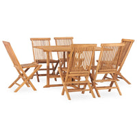 Thumbnail for 7-tlg. Garten-Essgruppe Klappbar Massivholz Teak