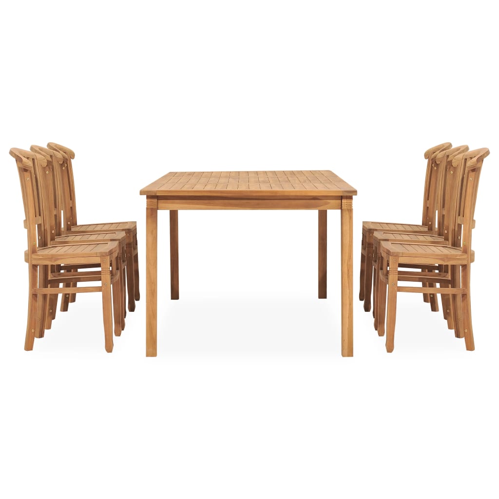7-tlg. Garten-Essgruppe Massivholz Teak