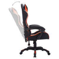 Thumbnail for Gaming-Stuhl mit RGB LED-Leuchten Orange und Schwarz Kunstleder