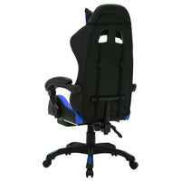 Thumbnail for Gaming-Stuhl mit RGB LED-Leuchten Blau und Schwarz Kunstleder