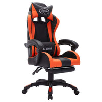 Thumbnail for Gaming-Stuhl mit RGB LED-Leuchten Orange und Schwarz Kunstleder
