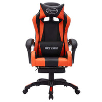 Thumbnail for Gaming-Stuhl mit RGB LED-Leuchten Orange und Schwarz Kunstleder