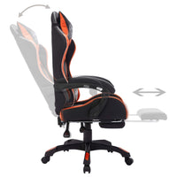 Thumbnail for Gaming-Stuhl mit RGB LED-Leuchten Orange und Schwarz Kunstleder