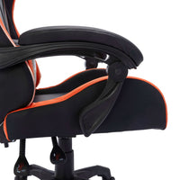 Thumbnail for Gaming-Stuhl mit RGB LED-Leuchten Orange und Schwarz Kunstleder
