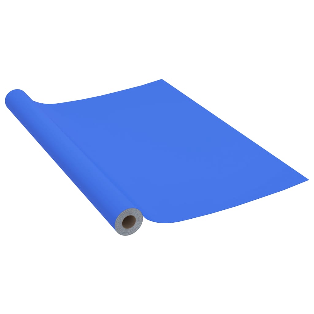 Selbstklebende Möbelfolie Hochglanz-Blau 500x90 cm PVC