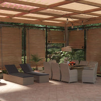 Thumbnail for 11-tlg. Garten-Essgruppe Poly Rattan Braun