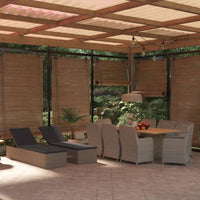 Thumbnail for 11-tlg. Garten-Essgruppe Poly Rattan Braun