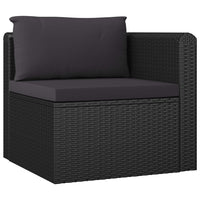 Thumbnail for 9-tlg. Garten-Lounge-Set mit Kissen Poly Rattan Schwarz
