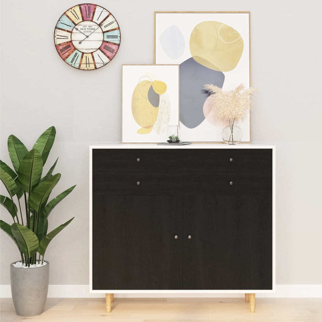 Möbelfolien Selbstklebend 2 Stk. Dunkles Holz 500x90 cm PVC