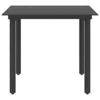 Thumbnail for 3-tlg. Garten-Essgruppe PVC Rattan Schwarz