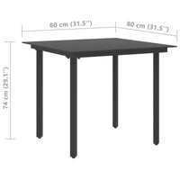 Thumbnail for 5-tlg. Garten-Essgruppe PVC Rattan Schwarz