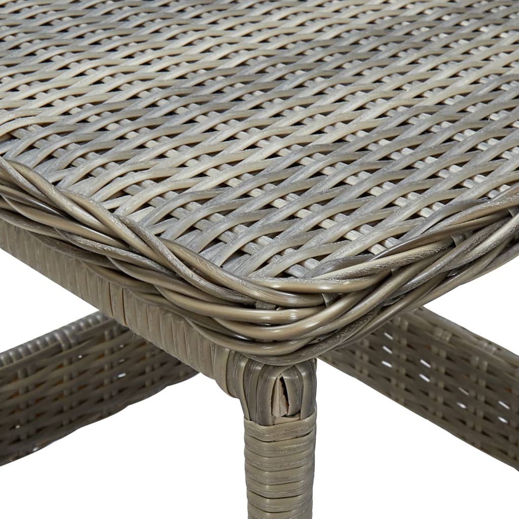 3-tlg. Garten-Lounge-Set mit Auflagen Poly Rattan Braun