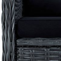 Thumbnail for 7-tlg. Garten-Essgruppe mit Auflagen Poly Rattan Dunkelgrau