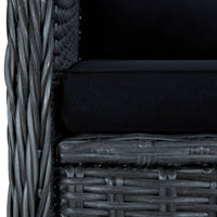 Thumbnail for 7-tlg. Garten-Essgruppe mit Auflagen Poly Rattan Dunkelgrau