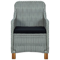 Thumbnail for 9-tlg. Garten-Essgruppe mit Auflagen Poly Rattan Hellgrau