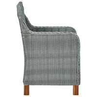Thumbnail for 3-tlg. Garten-Lounge-Set mit Auflagen Poly Rattan Hellgrau