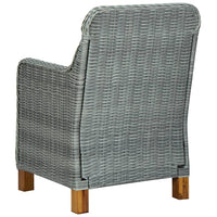Thumbnail for 3-tlg. Garten-Lounge-Set mit Auflagen Poly Rattan Hellgrau