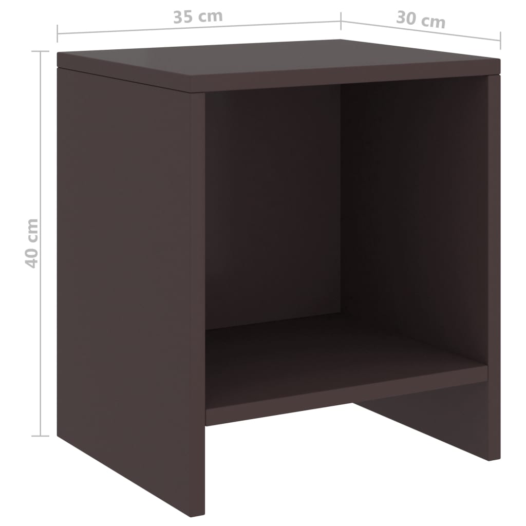 Nachttisch Dunkelbraun 35x30x40 cm Kiefer Massivholz