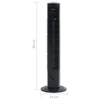 Thumbnail for Turmventilator mit Fernbedienung und Timer Φ24x80 cm Schwarz
