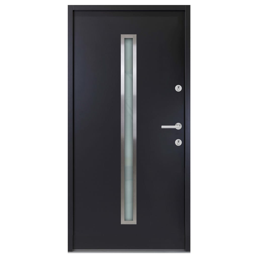 Haustür Aluminium Anthrazit 90x200 cm