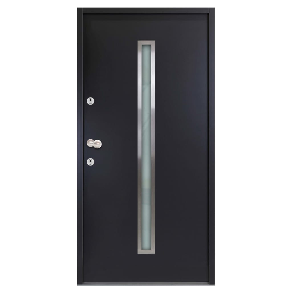 Haustür Aluminium Anthrazit 90x200 cm