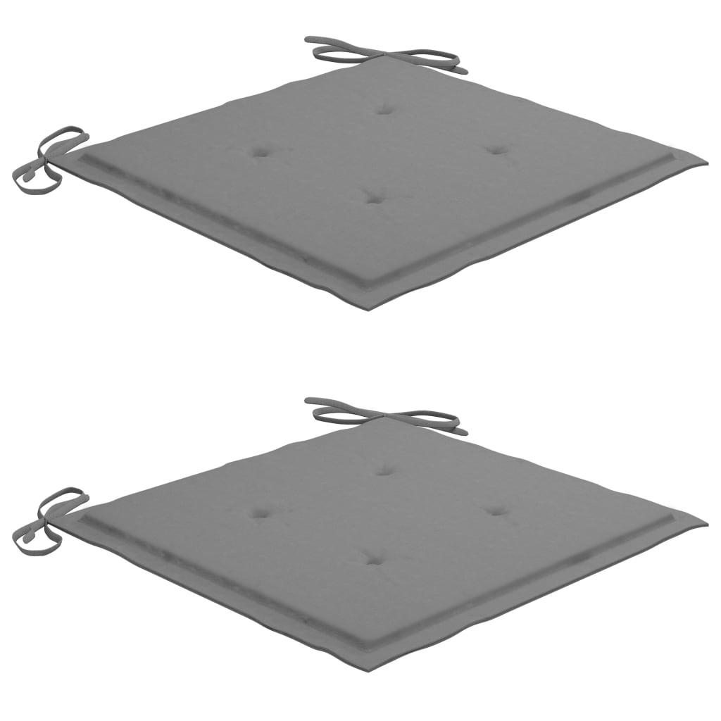 Garten-Essstühle mit Kissen 2 Stk. Massivholz Akazie