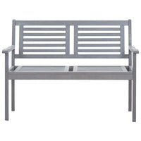 Thumbnail for 2-Sitzer-Gartenbank mit Auflage 120 cm Grau Eukalyptusholz