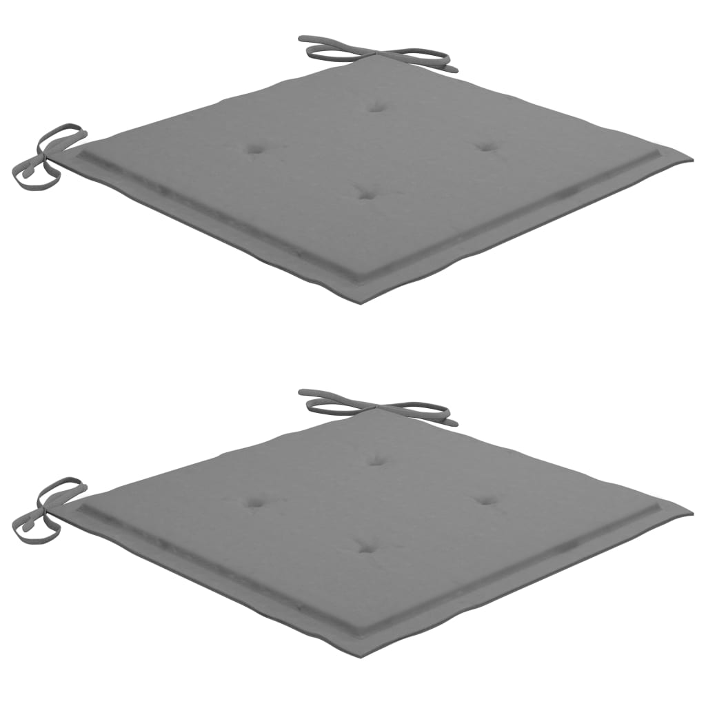 Gartenstühle mit Kissen 2 Stk. Massivholz Akazie