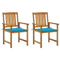 Thumbnail for Gartenstühle mit Kissen 2 Stk. Massivholz Akazie