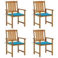 Thumbnail for Gartenstühle mit Kissen 4 Stk. Massivholz Akazie