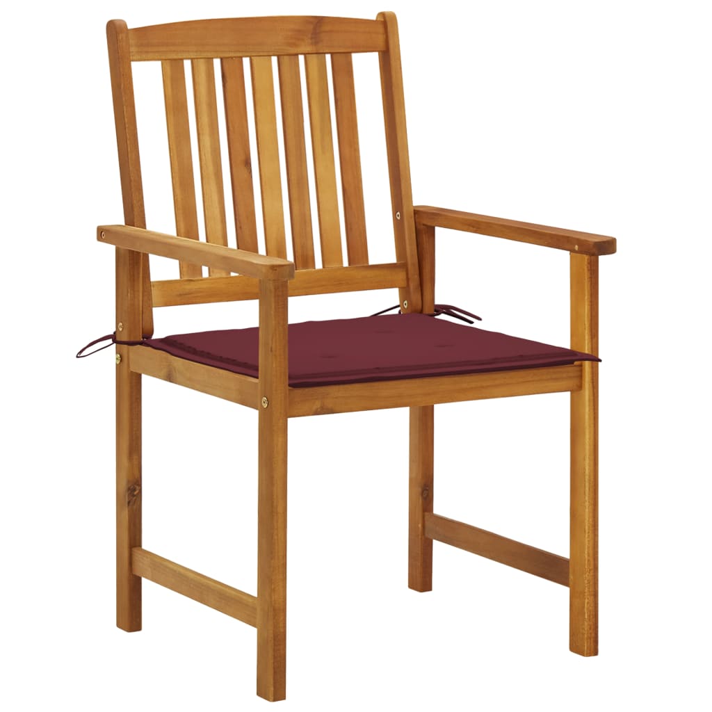 Gartenstühle mit Kissen 4 Stk. Massivholz Akazie