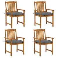Thumbnail for Gartenstühle mit Kissen 4 Stk. Massivholz Akazie