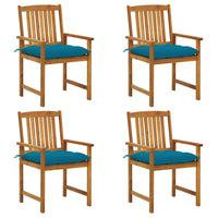 Thumbnail for Gartenstühle mit Kissen 4 Stk. Massivholz Akazie