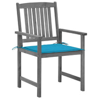 Thumbnail for Gartenstühle mit Kissen 4 Stk. Grau Massivholz Akazie