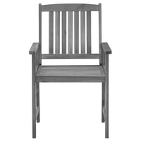 Thumbnail for Gartenstühle mit Kissen 4 Stk. Grau Massivholz Akazie