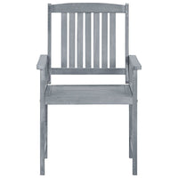 Thumbnail for Gartenstühle mit Kissen 4 Stk. Grau Massivholz Akazie