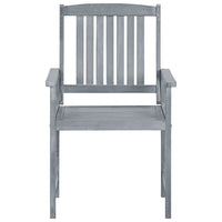 Thumbnail for Gartenstühle mit Kissen 4 Stk. Grau Massivholz Akazie