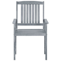 Thumbnail for Gartenstühle mit Kissen 4 Stk. Grau Massivholz Akazie