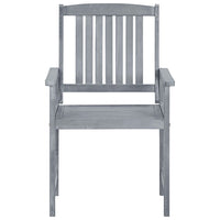 Thumbnail for Gartenstühle mit Kissen 4 Stk. Grau Massivholz Akazie