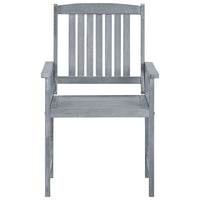 Thumbnail for Gartenstühle mit Kissen 4 Stk. Grau Massivholz Akazie